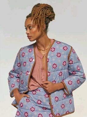 Carleen by Anthropologie Quilted Floral Jacket